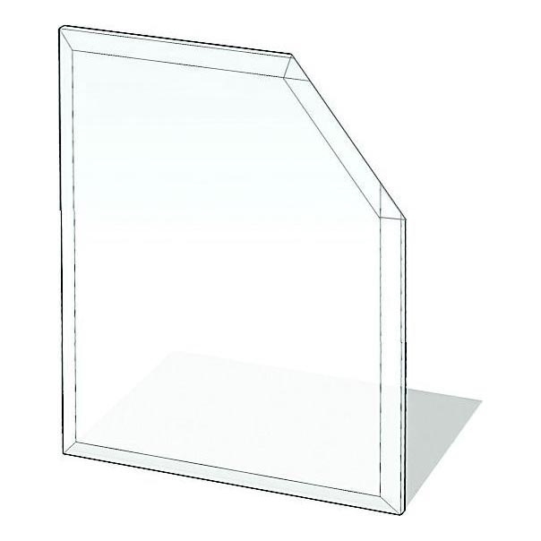 Stikls zem kamīna 1250x1250x8 mm slīpēts kvadrāts
