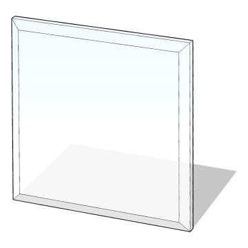 Stikls zem kamīna 800x800x8 mm kvadrātveida
