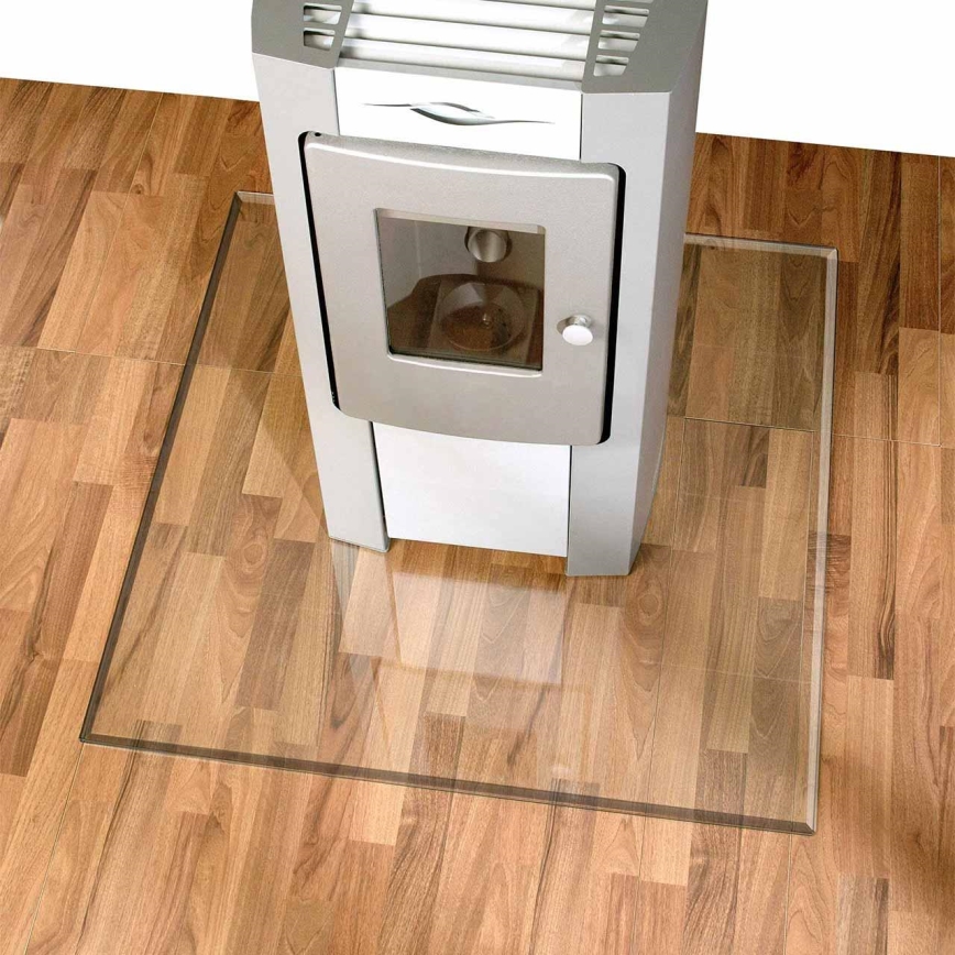 Stikls zem kamīna 800x800x8 mm kvadrātveida