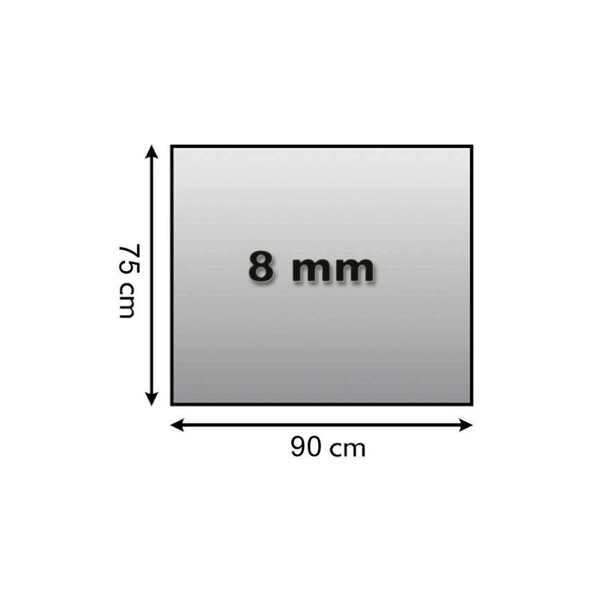 Stikls zem kamīna 900x750x8 mm taisnstūris