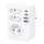 Strāvas sadalītājs 1x16A+2x 2,5A ar 2xUSB A+C lādētāju balts