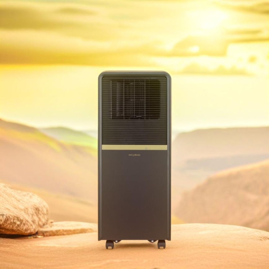 Stylies - Pārvietojamais gaisa kondicionieris POLARIX 1000W/230V 9000 BTU melns + tālvadības pults