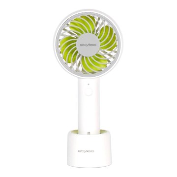 Stylies - Uzlādējamais rokas ventilators LACERTA 4W/5V 2500 mAh balts
