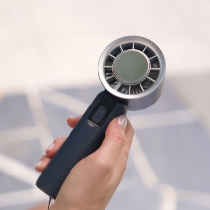 Stylies - Uzlādējams rokas ventilators LACERTI 8W/5V 3000 mAh zils
