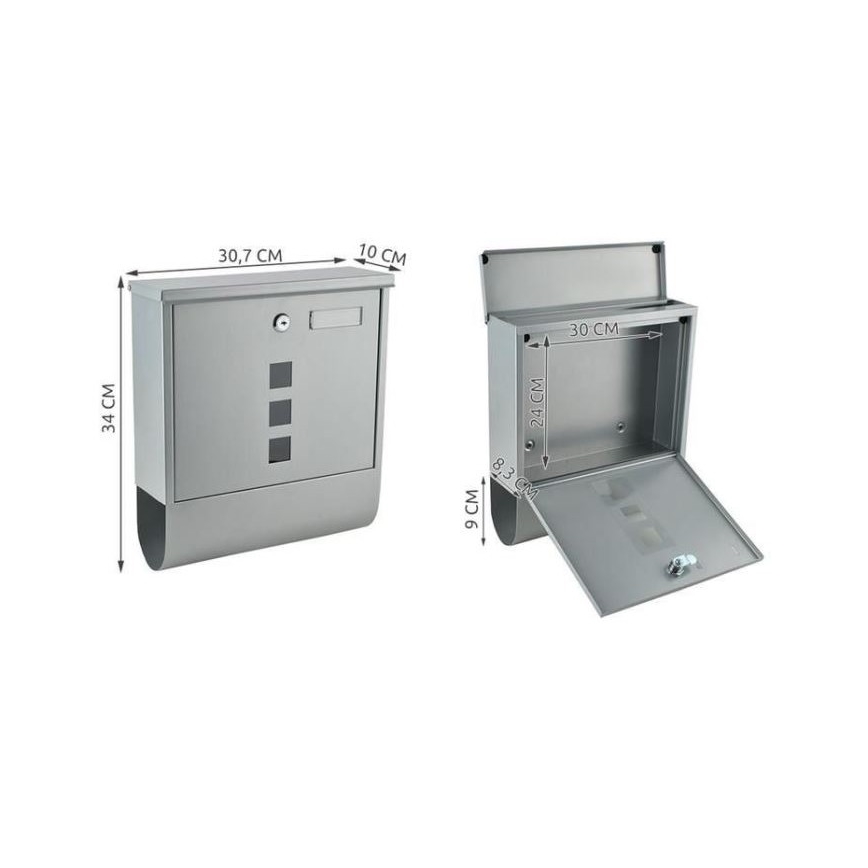 Sudraba pastkastīte 34x30,7 cm