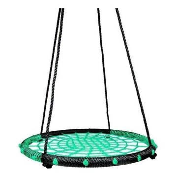 Šūpole Ø 80 cm, melna/zaļa