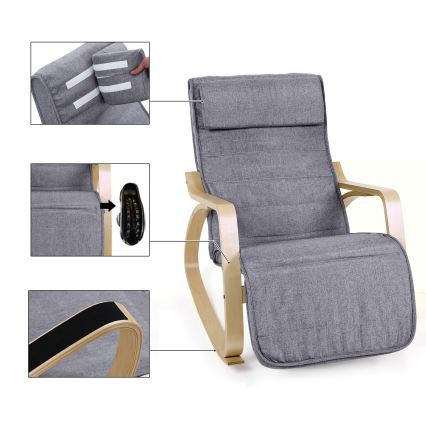 Šūpuļkrēsls RESTLY pelēks