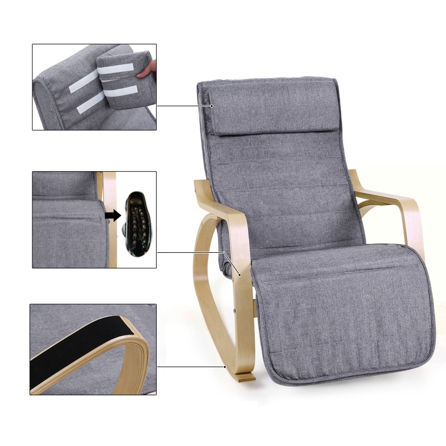 Šūpuļkrēsls RESTLY pelēks