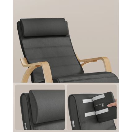 Šūpuļkrēsls RESTLY tumši pelēks