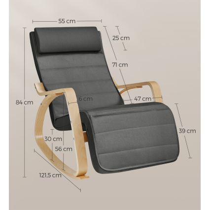 Šūpuļkrēsls RESTLY tumši pelēks