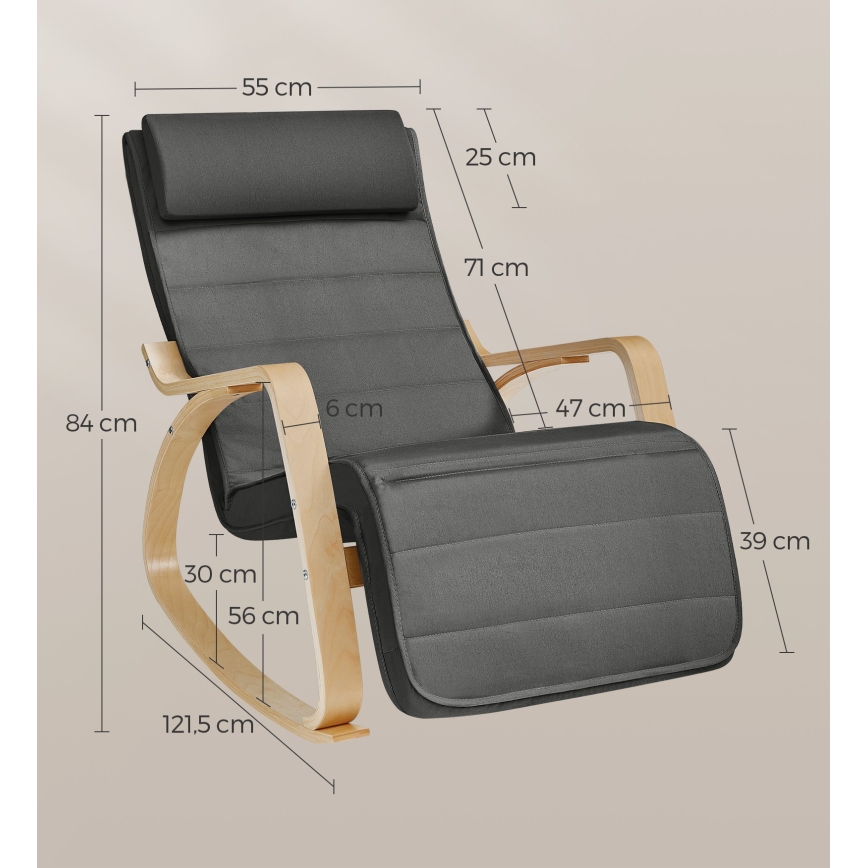 Šūpuļkrēsls RESTLY tumši pelēks