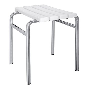 Taburete 44x45 cm sudraba/balta