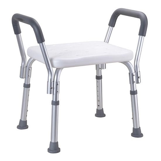 Taburete 55,5x56 cm sudraba/balta