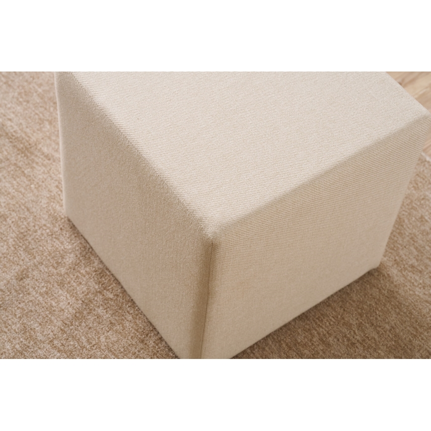 Taburete CUBI 40x40 cm krēmkrāsas