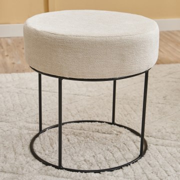 Taburete JAVI, krēmkrāsaina, diametrs 40 cm