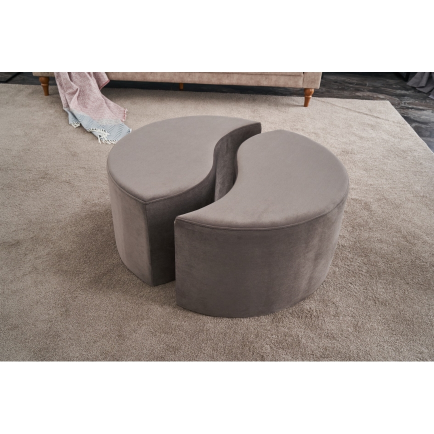 Taburete JING diametrs 80 cm brūna