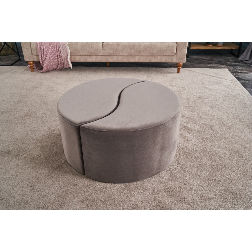 Taburete JING diametrs 80 cm brūna