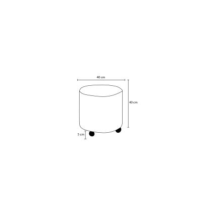 Taburete KIMA, diametrs 40 cm, antracīts