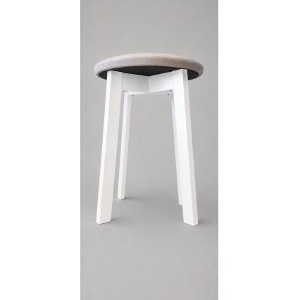 Taburete KUBE Ø 36 cm balta/krēmkrāsaina