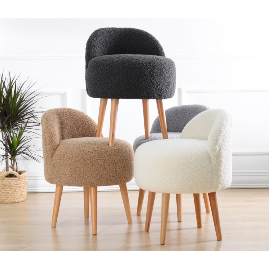 Taburete MIKI, diametrs 46 cm, brūna