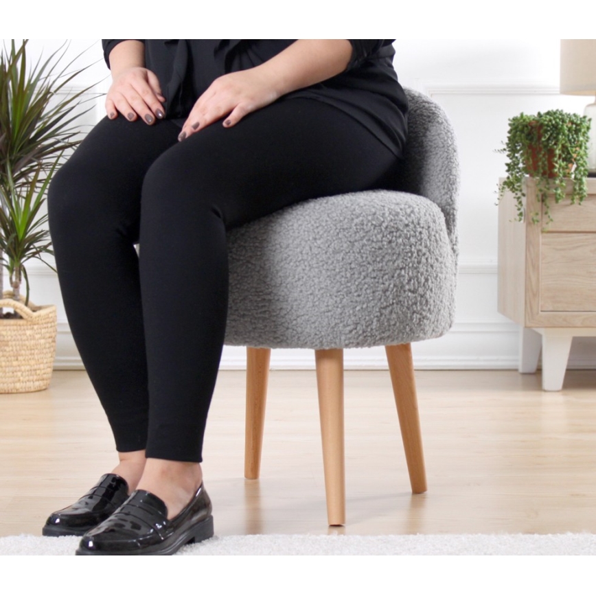 Taburete MIKI Ø 46 cm pelēka