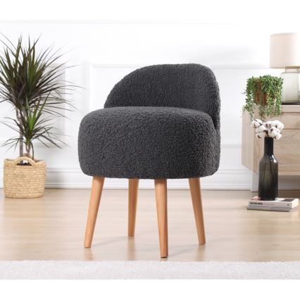 Taburete MIKI, Ø 46 cm, tumši pelēka