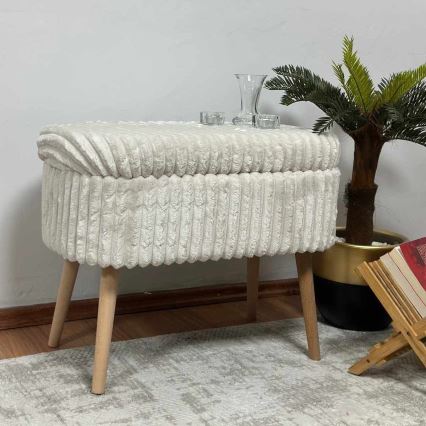 Taburete MOLIS 35x60 cm balta