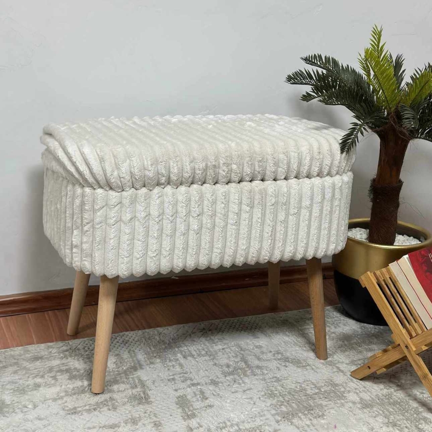 Taburete MOLIS 35x60 cm balta
