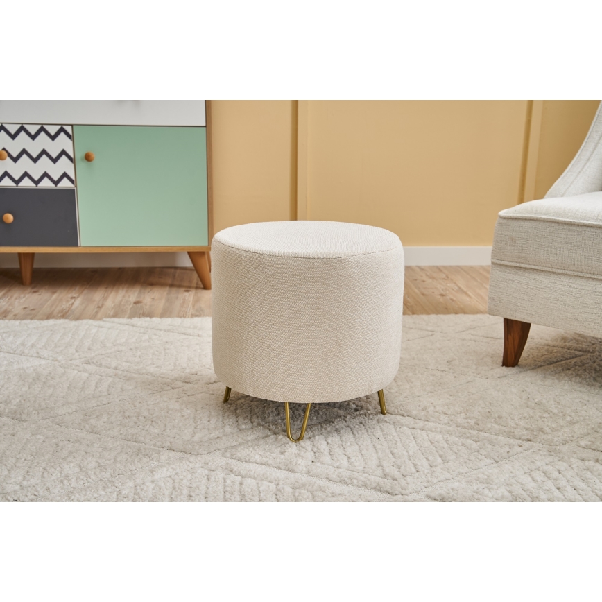 Taburete NANI, Ø 40 cm, krēmkrāsaina