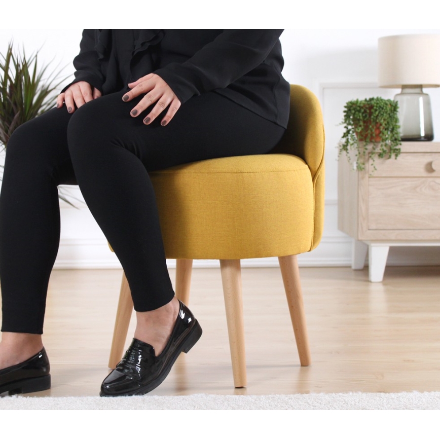 Taburete NIKI Ø 46 cm dzeltena