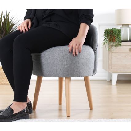 Taburete NIKI Ø 46 cm pelēka