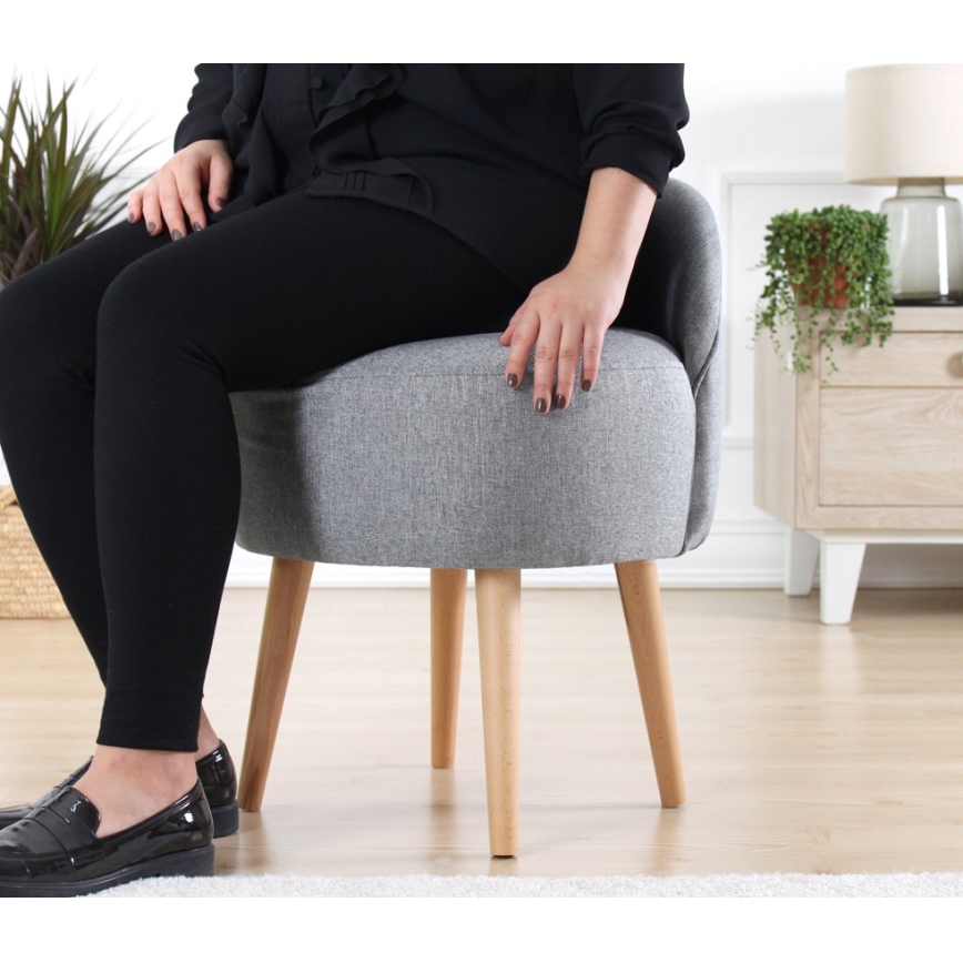 Taburete NIKI Ø 46 cm pelēka