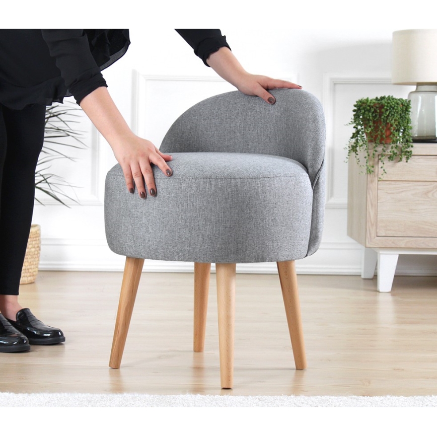 Taburete NIKI Ø 46 cm pelēka