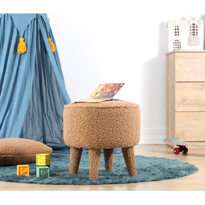 Taburete PIXI, diametrs 38 cm, brūna
