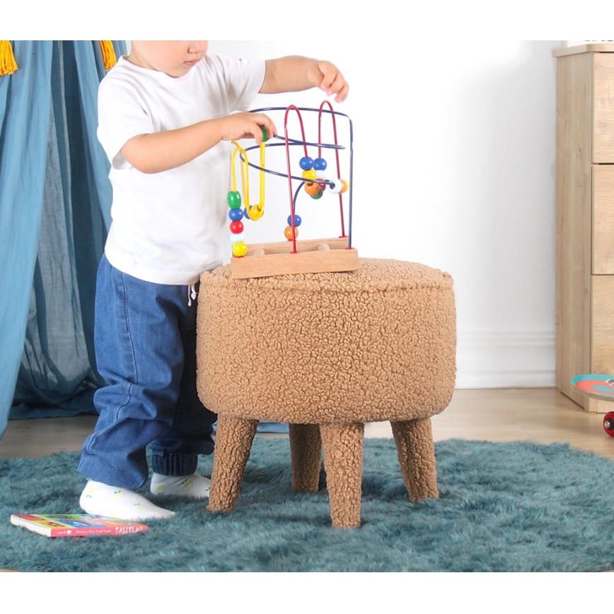 Taburete PIXI, diametrs 38 cm, brūna