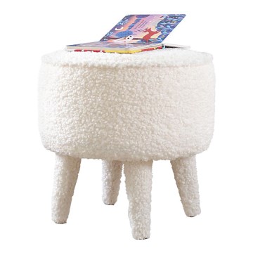 Taburete PIXI Ø 38 cm, balta