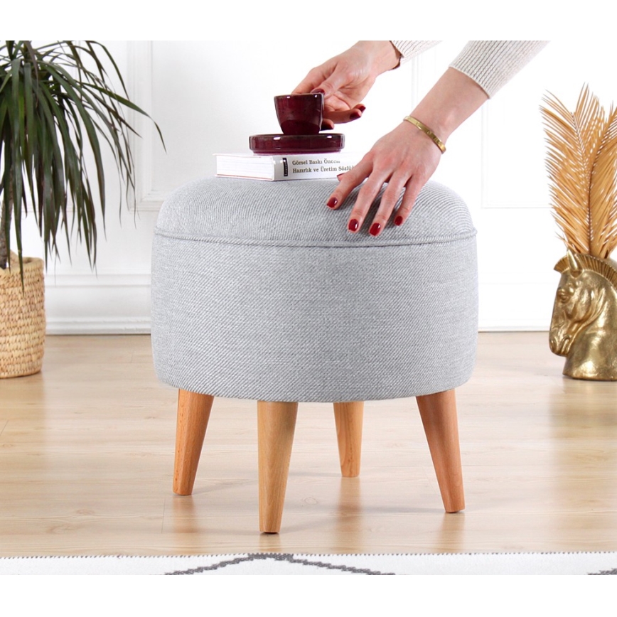 Taburete PIXI Ø 40 cm, pelēka