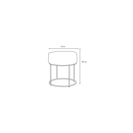 Taburete RELO Ø 40 cm, brūna