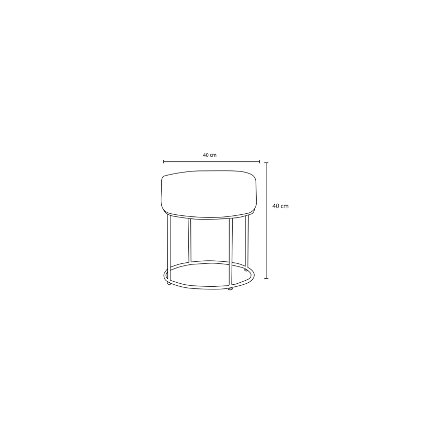 Taburete RELO Ø 40 cm, brūna