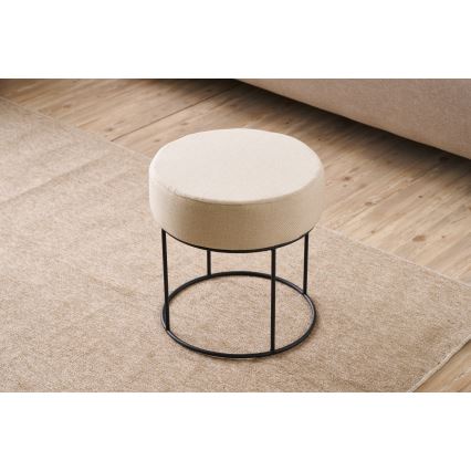 Taburete RELO Ø 40 cm, krēmkrāsas