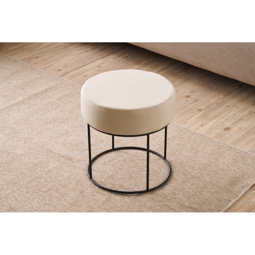 Taburete RELO Ø 40 cm, krēmkrāsas