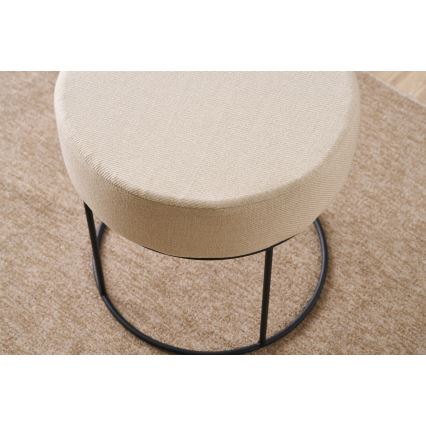 Taburete RELO Ø 40 cm, krēmkrāsas