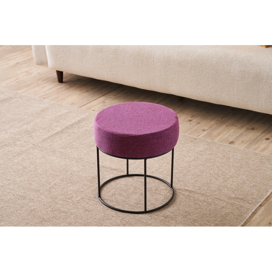 Taburete RELO Ø 40 cm, rozā