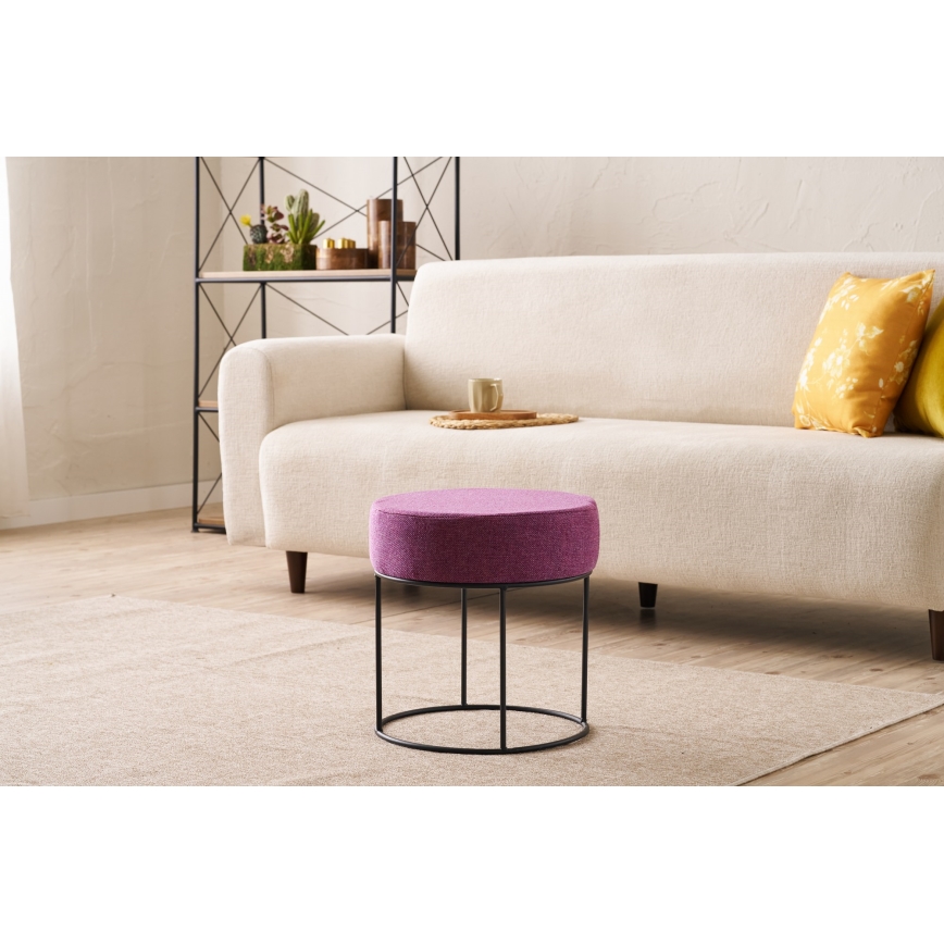 Taburete RELO Ø 40 cm, rozā