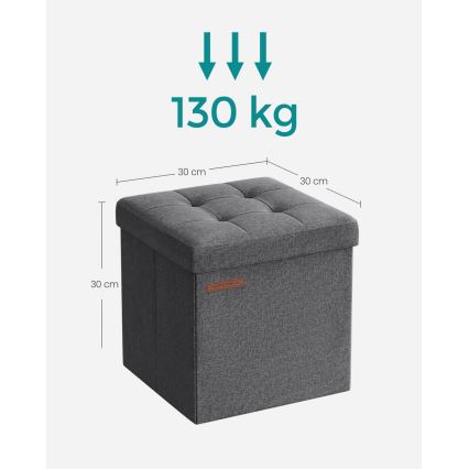 Taburete SULTAN 30x30 cm pelēka