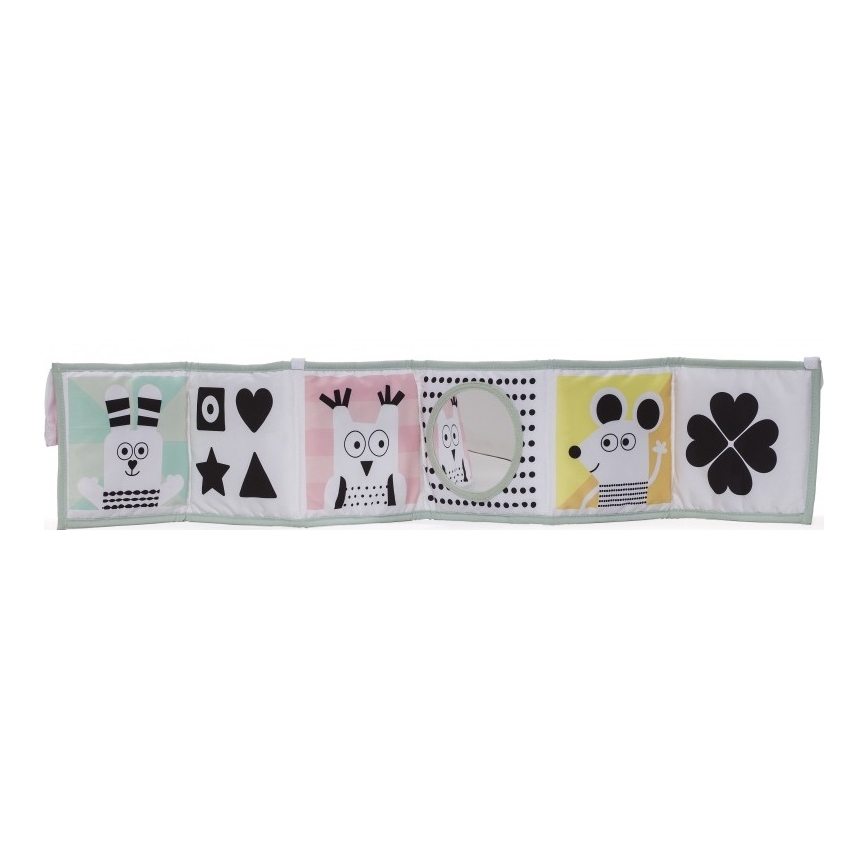 Taf Toys - Bērnu auduma grāmata 3in1, dzīvnieki