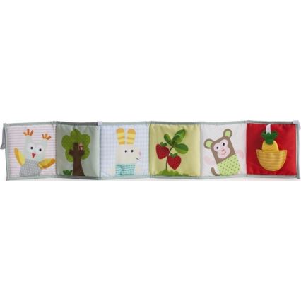 Taf Toys - Bērnu auduma grāmata 3in1, dzīvnieki