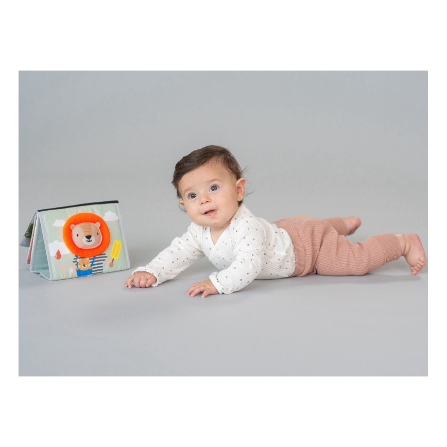 Taf Toys - Bērnu auduma grāmata ar spoguli, savanna