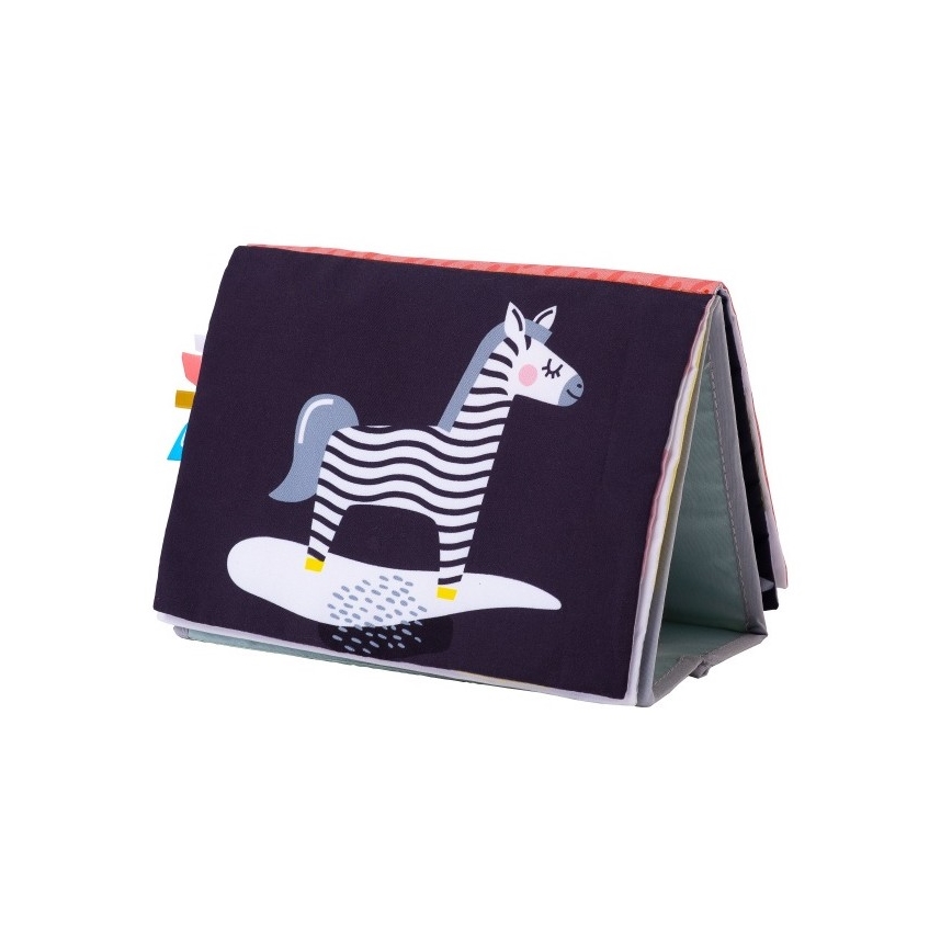 Taf Toys - Bērnu auduma grāmata ar spoguli, savanna