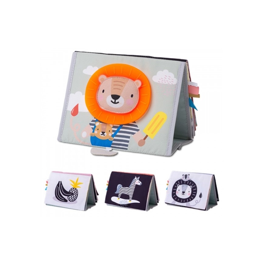 Taf Toys - Bērnu auduma grāmata ar spoguli, savanna